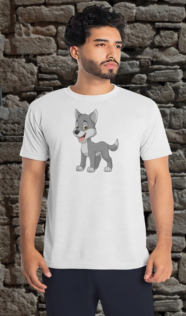 "Wolf Cub" T-Shirt Unisex (Small, White)