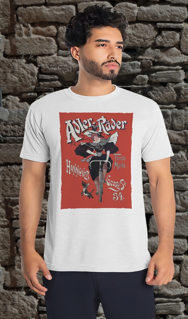 "Bike 1900 Adler Rader" T-Shirt Unisex (Small, White)