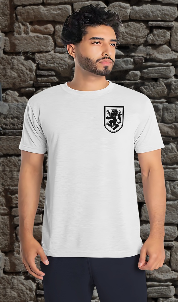 "Wolf Heraldry Badge" T-Shirt Unisex (Small, White)