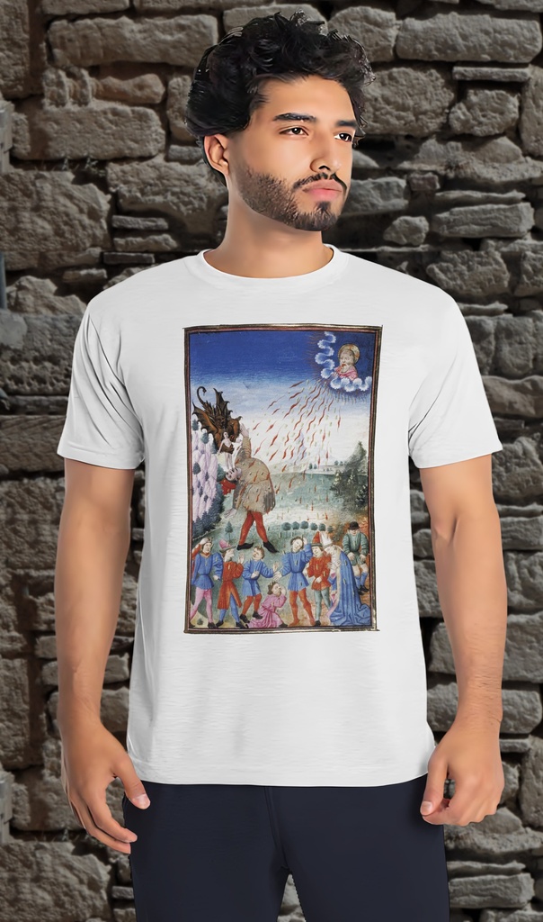 "Wrath of God" T-Shirt Unisex (Small, White)