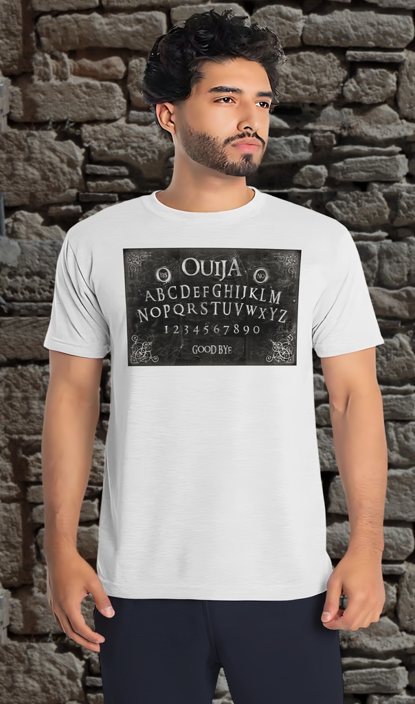 "Ouija Dark" T-Shirt Unisex (Small, White)