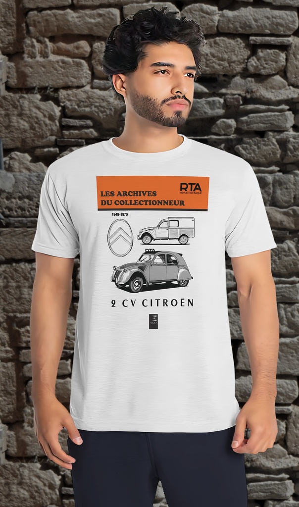 "RTA Citroen 2CV" Unisex T-Shirt (Small, White)