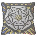 "York Rose" 50cm x 50cm Fringed Cotton/Poly Cushion Cover
