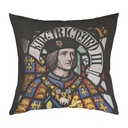 "Richard III Stained Glass" 40cm x 40cm Faux Leather Cushion Cover