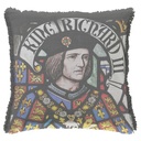 "Richard III Stained Glass" 50cm x 50cm Fringed Cotton/Poly Cushion Cover