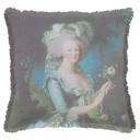 "Marie Antoinette" 50cm x 50cm Fringed Cotton/Poly Cushion Cover 