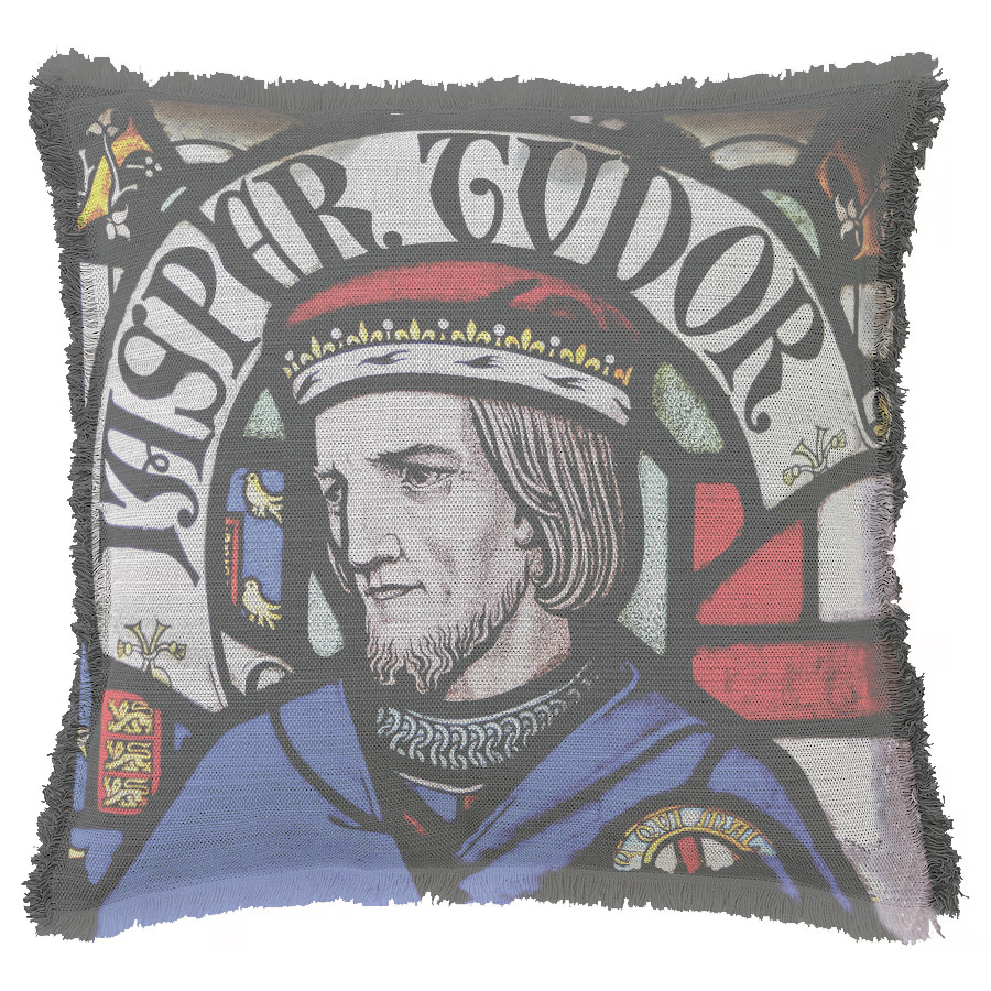 "Jasper Tudor" 50cm x 50cm Fringed Cotton/Poly Cushion Cover
