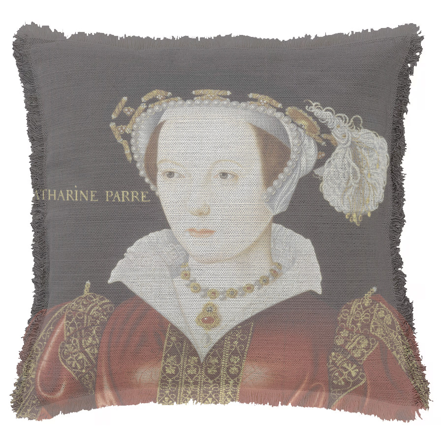 "Catherine Parr" 50cm x 50cm Fringed Cotton/Poly Cushion Cover