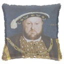 "Henry VIII" 50cm x 50cm Fringed Cotton/Poly Cushion Cover