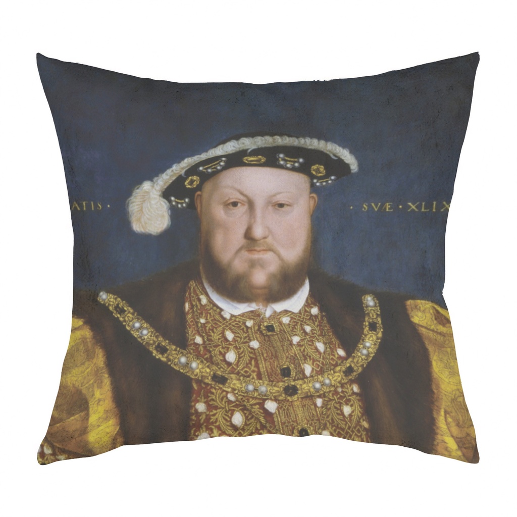 "Henry VIII" 40cm x 40cm Faux Leather Cushion Cover