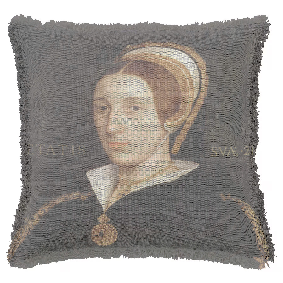 "Catherine Howard" 50cm x 50cm Fringed Cotton/Poly Cushion Cover