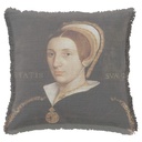 "Catherine Howard" 50cm x 50cm Fringed Cotton/Poly Cushion Cover
