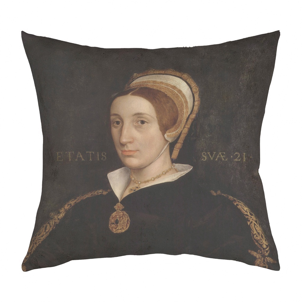 "Catherine Howard" 40cm x 40cm Faux Leather Cushion Cover (Antique White)