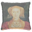"Anne of Cleves" 50cm x 50cm Fringed Cotton/Poly Cushion Cover