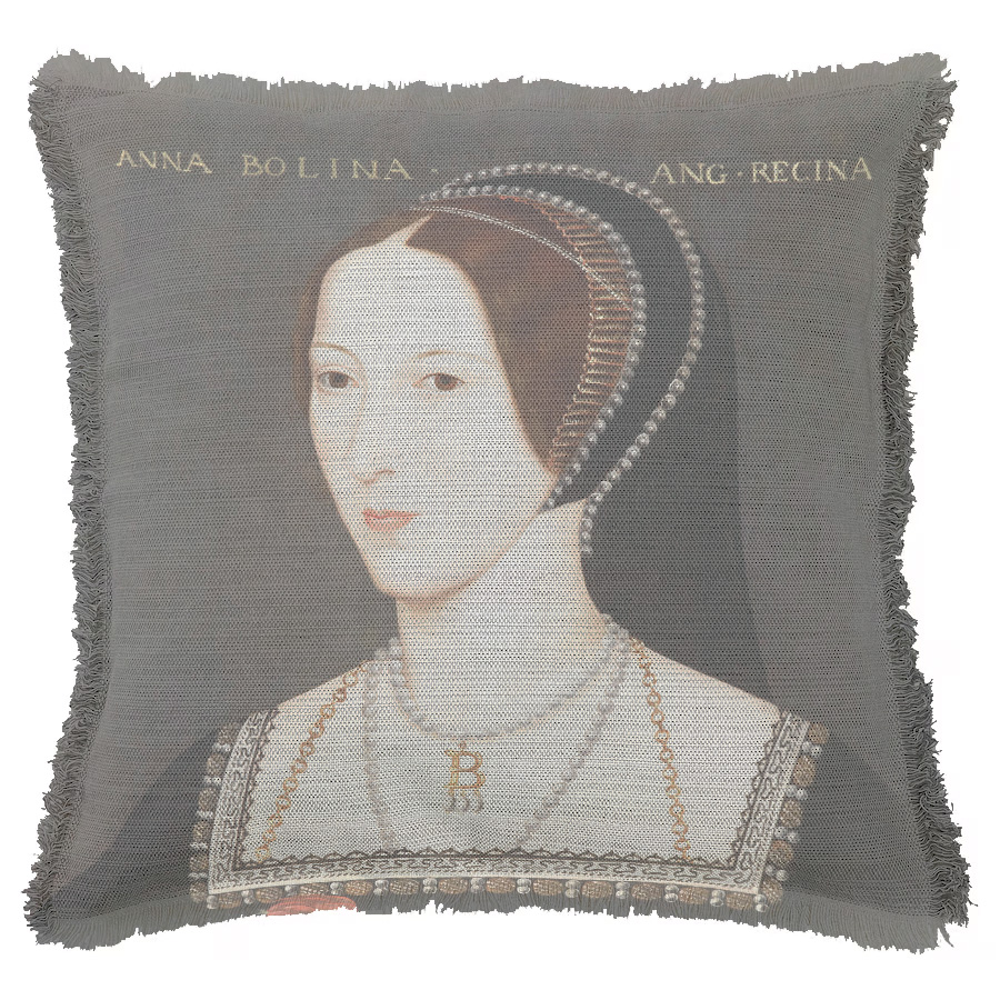 "Anne Boleyn" 50cm x 50cm Fringed Cotton/Poly Cushion Cover