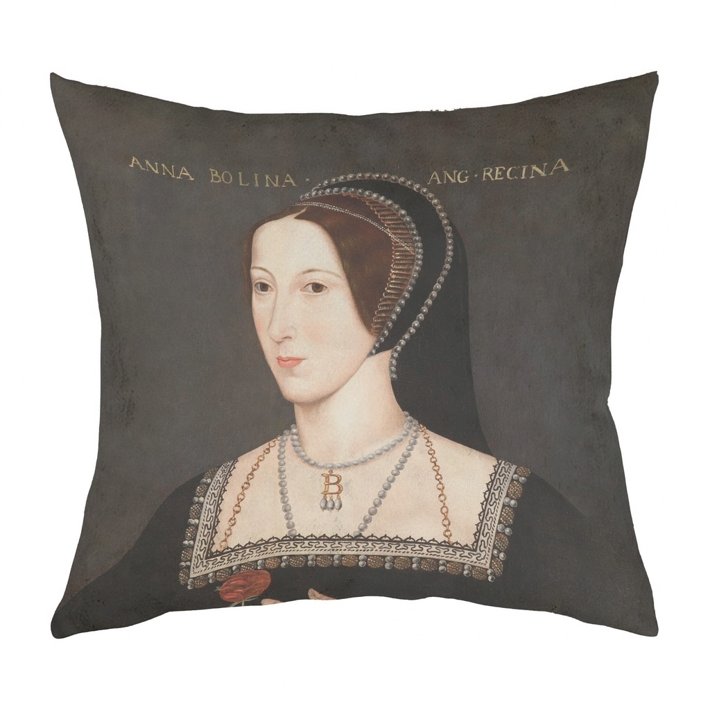 "Anne Boleyn" 40cm x 40cm Faux Leather Cushion Cover