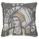 "Elizabeth Neville" 50cm x 50cm Fringed Cotton/Poly Cushion Cover 