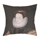 "Anne Knollys" 40cm x 40cm Faux Leather Cushion Cover