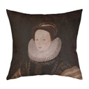 "Anne Knollys" 40cm x 40cm Faux Leather Cushion Cover