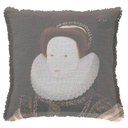 "Anne Knollys" 50cm x 50cm Fringed Cotton/Poly Cushion Cover