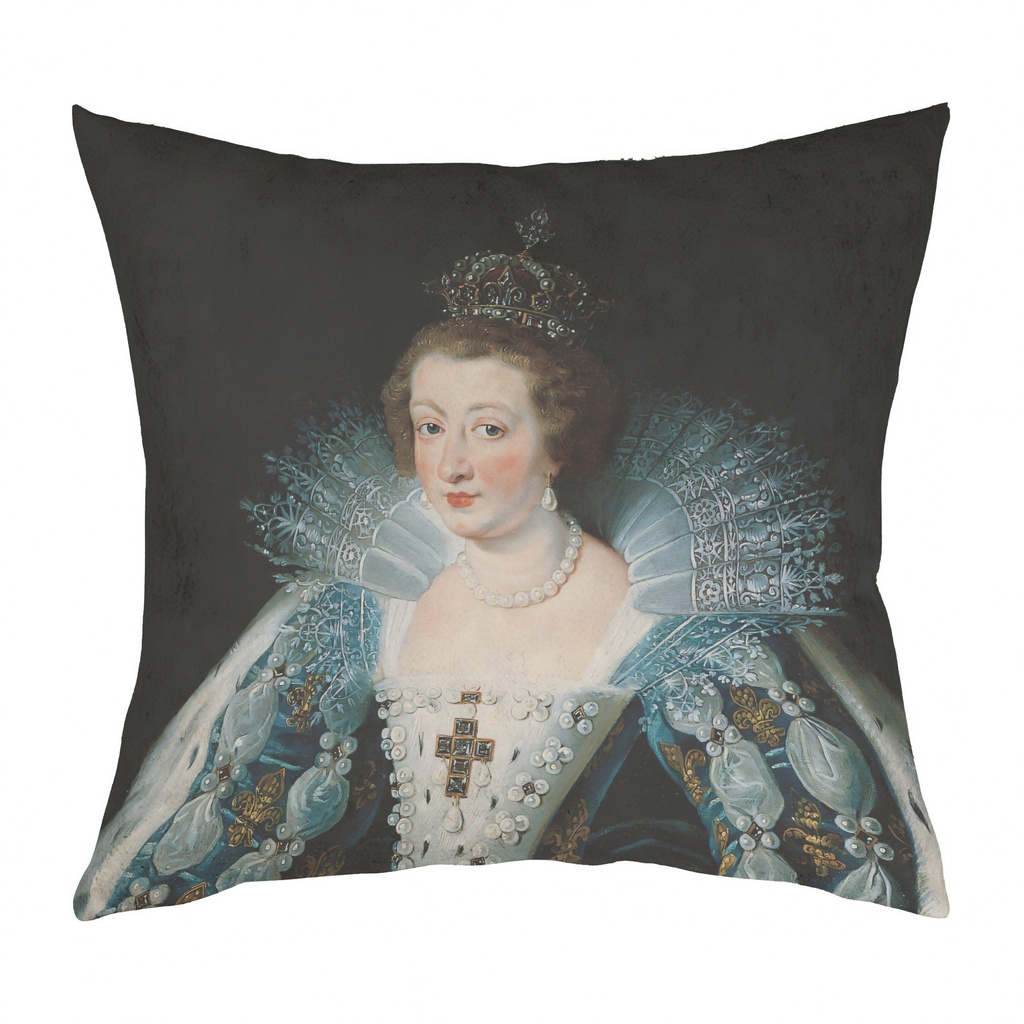 "Anne of Austria" 40cm x 40cm Faux Leather Cushion Cover