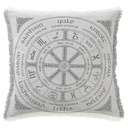 "Astrology Wicca Year" 50cm x 50cm Fringed Cotton/Poly Cushion Cover