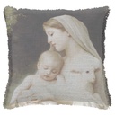 "L'Innocence" by William Bouguereau 50cm x 50cm Fringed Cotton/Poly Cushion Cover