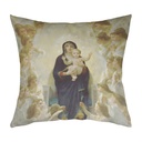 "La Vierge aux Anges" by William Bouguereau 40cm x 40cm Faux Leather Cushion Cover