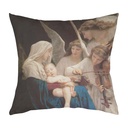 "The Song of the Angels" by William Bouguereau 40cm x 40cm Faux Leather Cushion Cover