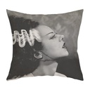 "The Bride of Frankenstein" 40cm x 40cm Faux Leather Cushion Cover