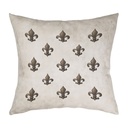 "Fleur de Lys - Celtic Pattern" 40cm x 40cm Faux Leather Cushion Cover