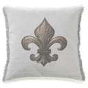"Fleur de Lys - Celtic" 50cm x 50cm Fringed Cotton/Poly Cushion Cover