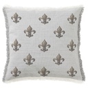 "Fleur de Lys - Celtic Pattern" 50cm x 50cm Fringed Cotton/Poly Cushion Cover