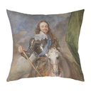 "Charles I" 40cm x 40cm Faux Leather Cushion Cover