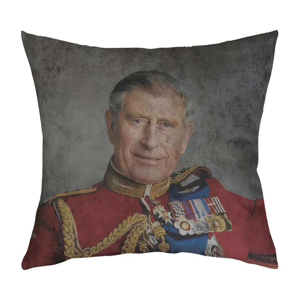 "Charles III" 40cm x 40cm Faux Leather Cushion Cover