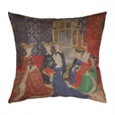 "Christine Pizan - Presentation" 40cm x 40cm Faux Leather Cushion Cover