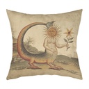 "Clavis Artis Extract - Sun Dragon" 40cm x 40cm Faux Leather Cushion Cover