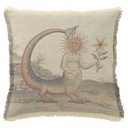 "Clavis Artis Extract - Sun Dragon" 50cm x 50cm Fringed Cotton/Poly Cushion Cover