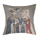 "Comte et Comtesse d'Angouleme" 40cm x 40cm Faux Leather Cushion Cover