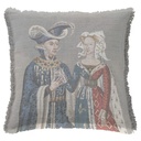 "Comte et Comtesse d'Angouleme" 50cm x 50cm Fringed Cotton/Poly Cushion Cover