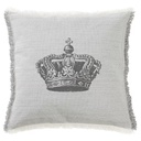 "Crown" 50cm x 50cm Fringed Cotton/Poly Cushion Cover