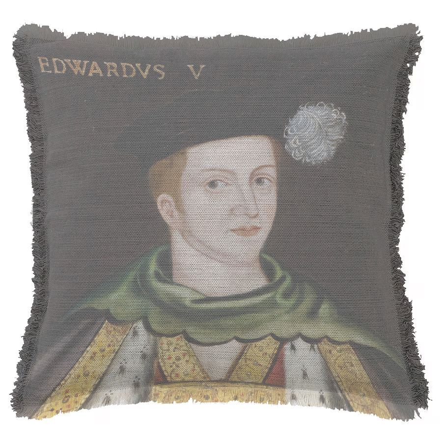 "Edward V" 50cm x 50cm Fringed Cotton/Poly Cushion Cover