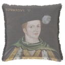 "Edward V" 50cm x 50cm Fringed Cotton/Poly Cushion Cover