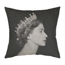 "Elizabeth II Young" 40cm x 40cm Faux Leather Cushion Cover
