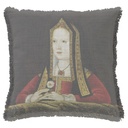 "Elizabeth of York Portrait" 50cm x 50cm Fringed Cotton/Poly Cushion Cover