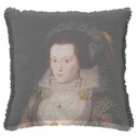 "Elizabeth Poulett" 50cm x 50cm Fringed Cotton/Poly Cushion Cover