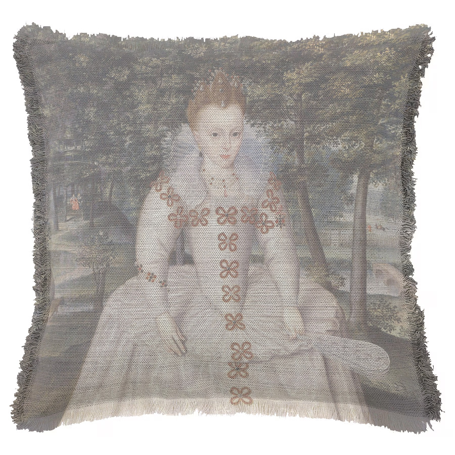 "Elizabeth Stuart" 50cm x 50cm Fringed Cotton/Poly Cushion Cover