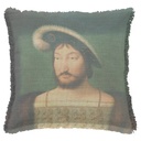 "Francis I" 50cm x 50cm Fringed Cotton/Poly Cushion Cover