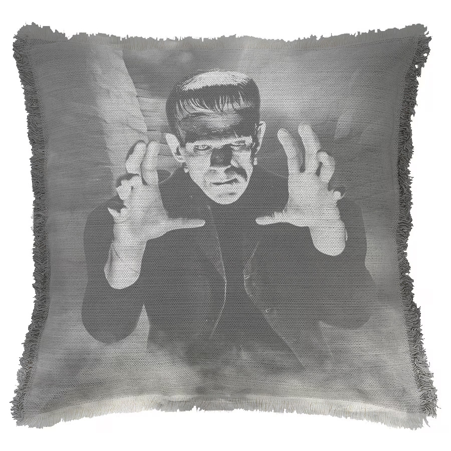 "Frankenstein" 50cm x 50cm Fringed Cotton/Poly Cushion Cover