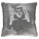 "Frankenstein" 50cm x 50cm Fringed Cotton/Poly Cushion Cover